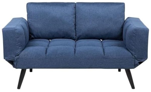Schlafsofa 2-Sitzer Polsterbezug marineblau BREKKE
