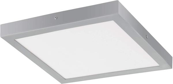 Eglo 97265 LED Aufbauleuchte FUEVA 1 silber weiß L:40cm B:40cm H:3cm 3000K