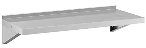 Royal Catering Hängeregal Wandbord Wandregal Küchenregal Edelstahl 100x40 cm bis 80 kg, verschiedene Größen