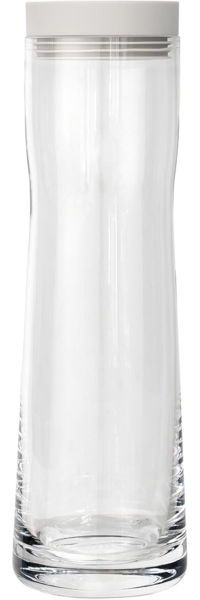 blomus SPLASH Wasserkaraffe, Moonbeam, Edelstahl poliert, Glas klar, Silikon, H 29. 5 cm, Ø 9 cm, V 1 l, 63780