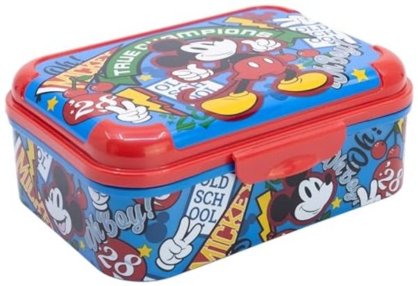 Disney Mickey Mouse Brotdose Kinder Lunchbox mit Deckel – Bruchsicher & Bunt