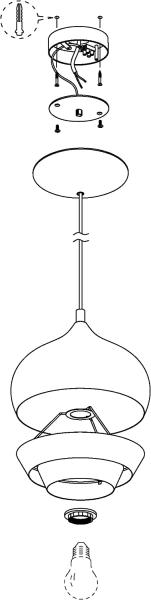 Eglo 96883 Hängeleuchte CAMBORNE Ø 29cm dimmbar in weiß Bild 6