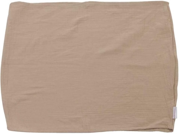HOBEA-Germany Stillkissenbezug Baby Lagerungsbezug Musselin taupe, 100% BIO Baumwolle