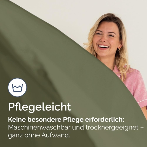 Spannbettlaken 140x200 cm - Extra Tiefes Spannbetttuch für Matratzen bis 40 cm (16") Höhe - Weiche Gebürstete Mikrofaser - Knitterfrei, Schrumpf- & Farbbeständig - Oeko-TEX - Salbei Grün Bettlaken Bild 7