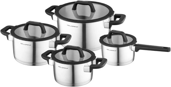 Florina Komplett-Topfset aus Edelstahl Florina Chef by Mateusz Gessler 1 8 l / 2 5 l / 3 5 l / 6 l