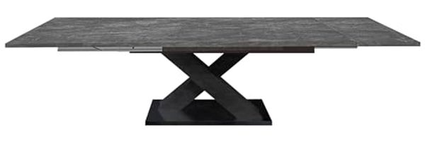 riess-ambiente Esstisch MONTREAL 180 / 230 / 280cm grau (Einzelartikel, 1-St), ausziehbar · X-Gestell · bis 12 Personen · Industrial Design
