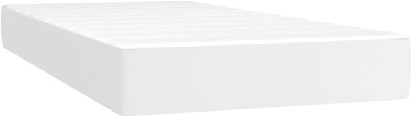 vidaXL Boxspringbett mit Matratze Weiß 100x200 cm Kunstleder 3141108 Bild 5