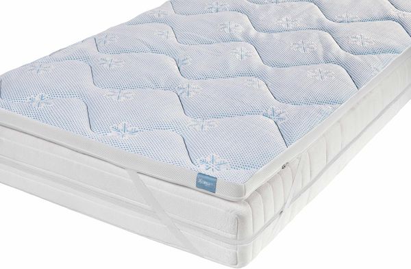 XDREAM, Topper kühlender Topper, 90x200, 140x200, 180x200 cm und weitere Größen, 6 cm hoch, ergonomischer Matratzentopper mit kühlendem Effekt