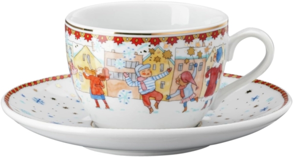 Hutschenreuther Cappuccinotasse 2tlg Weihnachtsklänge
