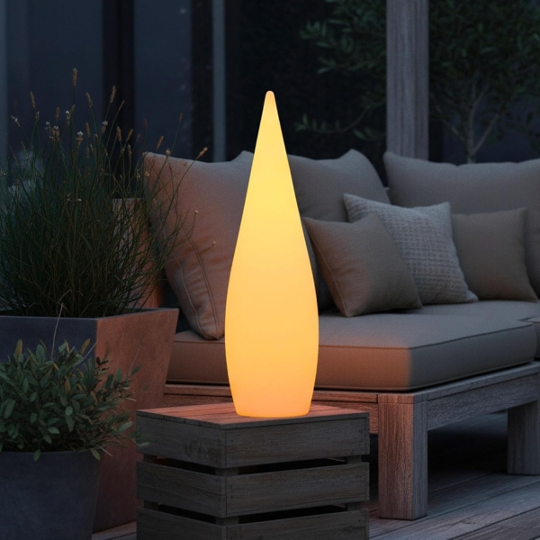 Arnusa LED Stehlampe Moderne Lampe mit Farbwechsel und Fernbedienung RGB Akku kabellos, Farbwechsel, LED fest integriert, 16 Leuchtfarben und 4 Farbwechselprogramme per Fernbedienung wählbar, Sauna Lampe Stimmungsleuchte