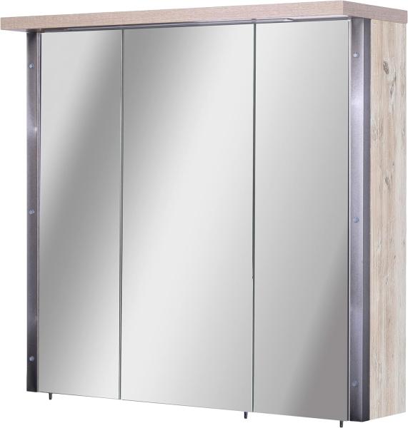 Schildmeyer Harkon Spiegelschrank 701129, Holzwerkstoff, Finduseiche Dekor, 76 x 16 x 73,5 cm