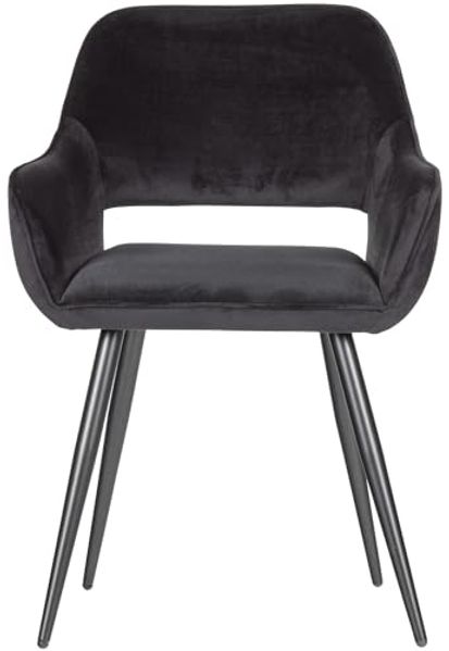 WOOOD Jelle Stuhl Set Velvet Schwarz (2er-Set)