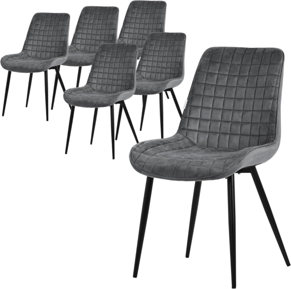 ML-DESIGN Stuhl Esszimmerstühle mit Rückenlehne moderne Design Lounge Küchenstühle (6 St), Polsterstuhl Esstischstühle 6er Set Küchenstuhl Samt