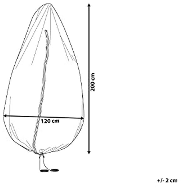 Regenschutzhülle CHUVA 200 cm 120 cm 120 cm Grau Bild 3