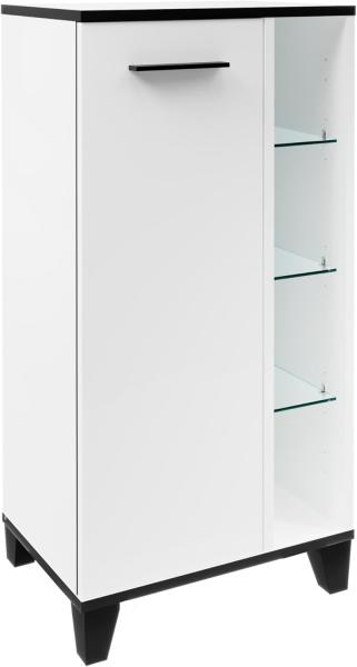 Fackelmann TE-A Midischrank 47 cm mit Füßen, Weiß