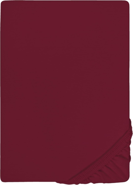 biberna Feinjersey-Spannbetttuch 0077144, burgund, 1x 140x200 cm - 160x200 cm