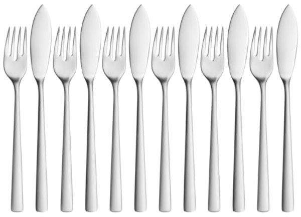 WMF Corvo Fischbesteck-Set, 12-teilig, Cromargan protect® 3201112839