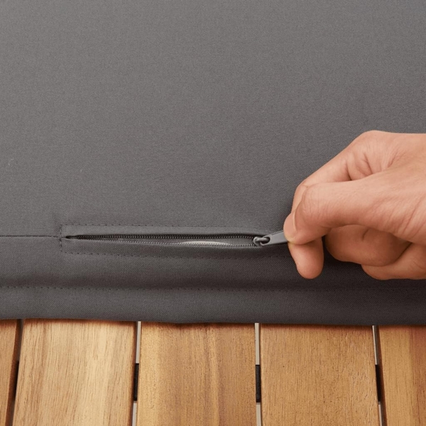 vidaXL 4-tlg. Garten-Sofagarnitur mit Kissen Grau Poly Rattan 3218670 Bild 9