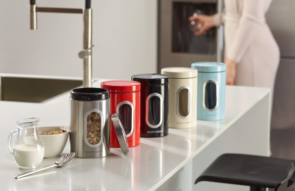 Echtwerk stilvolle Vorratsdosen Single-Hellblau, 1er pack, 17.5 Bild 4