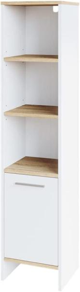 Vicco Hochschrank Badschrank Badezimmerschrank Elvio Weiß Sonoma Badmöbel Fächer