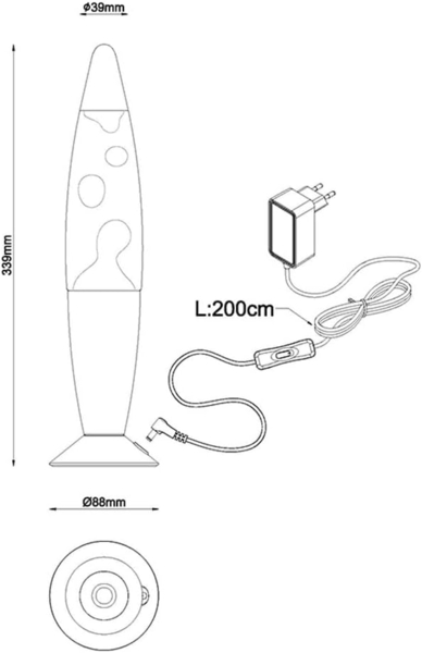 LED Lavalampe, Tischleuchte, bunt, blau, H 33,9 cm Bild 9