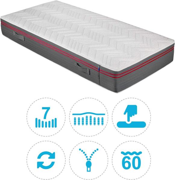 Malie BX+ 7-Zonen-Doppeltaschenfederkern-Boxspringmatratze 160x200 cm H3 Bild 5