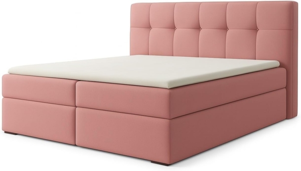 A&J MöbelLand GmbH Boxspringbett REF mit Bettkasten, Topper und gepolstertem Kopfteil. (Boxspringbett mit Bettkasten und gepolstertem Kopfteil. Inclusive Topper !, TOP ANGEBOT), Länge 208cm Höhe 106 cm Bild 1