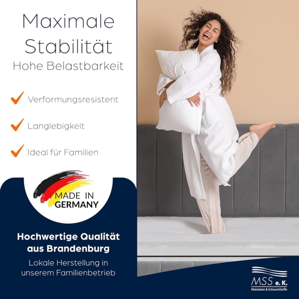 Taschenfederkern-Matratze ECO - H3 - 200 x 80 x 19 cm Bild 9