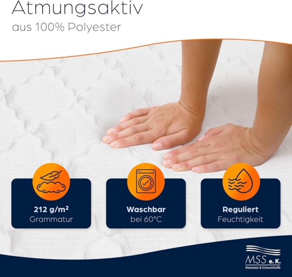 Taschenfederkern-Matratze ECO - H3 - 200 x 80 x 19 cm Bild 6