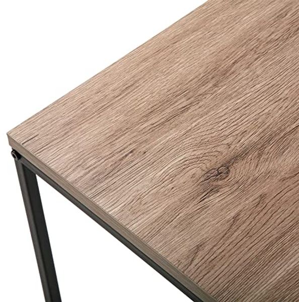 Versa Cambridge Beistelltisch für das Wohnzimmer, Schlafzimmer oder die Küche. Moderner, niedriger Tisch, 2er Set, Maßnahmen (H x L x B) 50 x 50 x 50 cm, Holz und Metall, Farbe: Braun Bild 4
