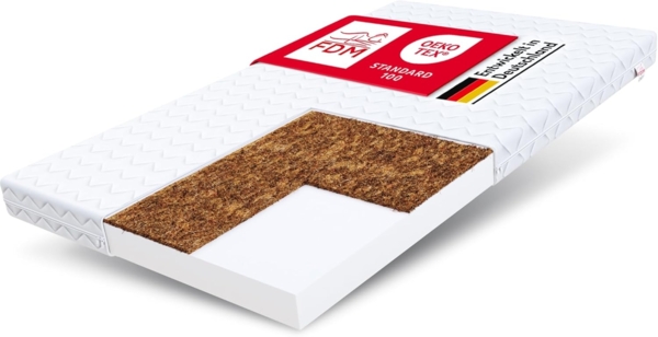 Matratze 90x180 cm Kaltschaum BABY COCO MAX Kokos Klimafaser Polyurethanschaum H2 H3 10 cm