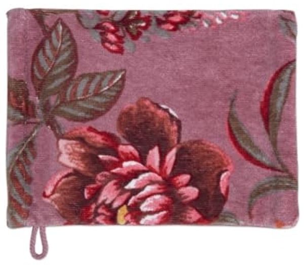 PiP Studio Waschlappen Secret Garden_Mauve_UV_UV_16x22 3 Waschlappen 16 x 22 cm, Baumwolle (1-St), Wachlappen Waschhandschuh
