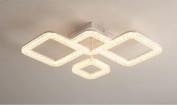 Euroton LED Deckenleuchte LED Deckenlampe Lampe Fernbedienung Lichtfarbe/Helligkeit einstellbar, LED fest integriert, mit Fernbedienung kaltweiß-neutalweiß -warmweiß, 7000k-3000k stufenlos einstellbar