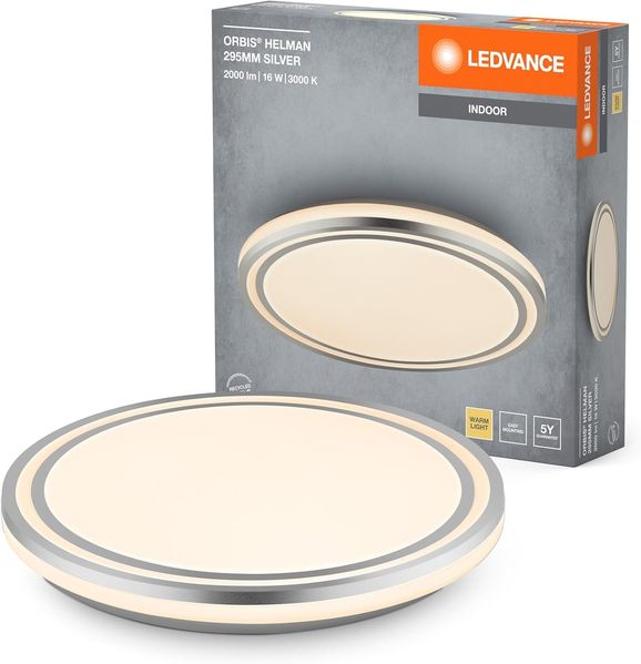 LEDVANCE Orbis Helman 295 mm 16 W 830 Weiß und Silber