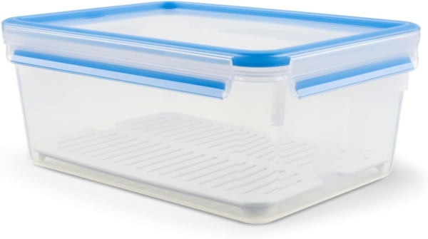 emsa Frischhaltedose CLIP & CLOSE 11 cm hoch 3,7 l transparent, blau