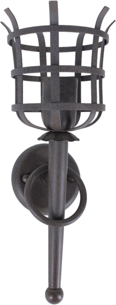 Home4Living Wandleuchte Wandfackel Fackelleuchte 230V Wandlampe Rostoptik E27, ohne Leuchtmittel, Dekorativ, Rustikal