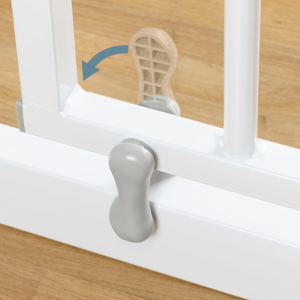 ib style Berrin XXL Treppengitter inkl. 20 cm Verlängerung, Wandschutzkappen und Bodenplatte | Ohne Bohren | 105-115 cm Bild 7