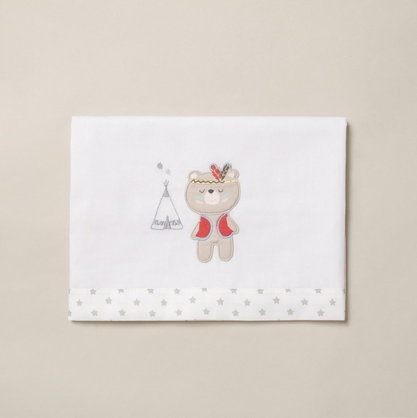 Interbaby 03197-18 Laken für das kinderbettchen TIPI OSO, weiss e grau, grau Bild 12