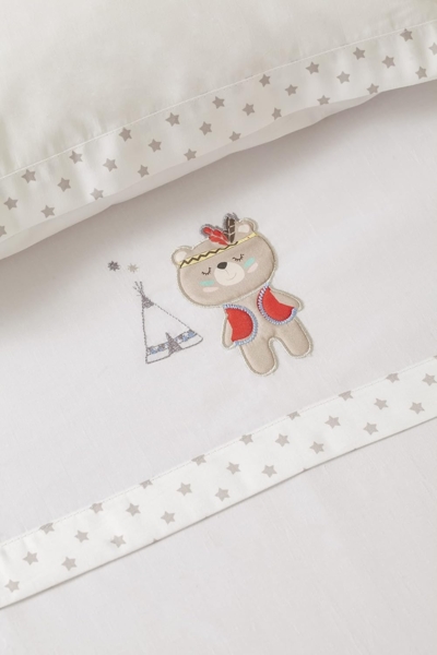 Interbaby 03197-18 Laken für das kinderbettchen TIPI OSO, weiss e grau, grau Bild 10