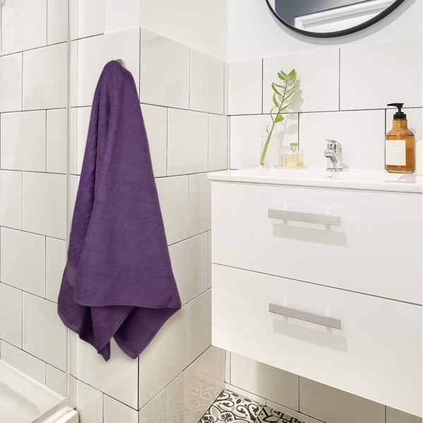 Utopia Towels - 4er-Pack Badetücher Set Premium 100% ringgesponnene Baumwolle 69x137 cm Handtücher, sehr saugfähig, weiches Gefühl Duschtücher (Pflaume) Bild 8