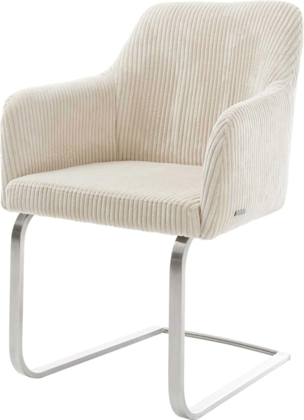 Freischwinger Greg-Flex Cord Beige Freischwinger flach Edelstahl Taschenfederkern