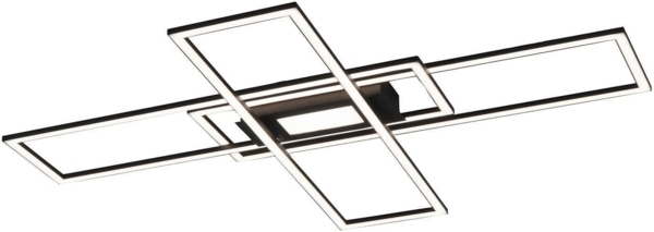 Leuchten Direkt LED CCT 'Asmin' Deckenleuchte, dimmbar, schwarz 99x69,5 cm