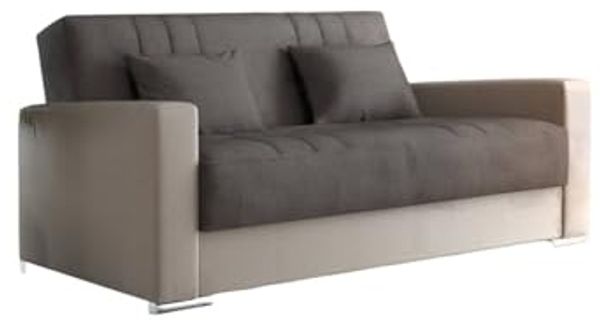 Dmora 3-Sitzer Schlafsofa Sergio 230x96 cm Beige, Stauraum Bild 3