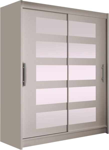 Kleiderschrank Westa V, ohne Beleuchtung, Farbe: Cashmere / Spiegel