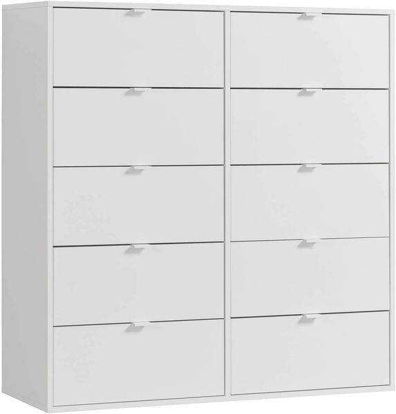 mokebo Sideboard Die Stilvolle, Nachttisch, Highboard, Anrichte, Sideboard fürs Schlafzimmer in Weiß