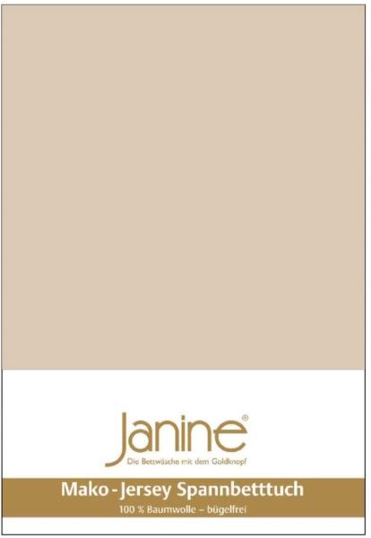 Janine Mako Jersey Spannbetttuch Bettlaken 180 - 200 x 200 cm OVP 5007 29 sand