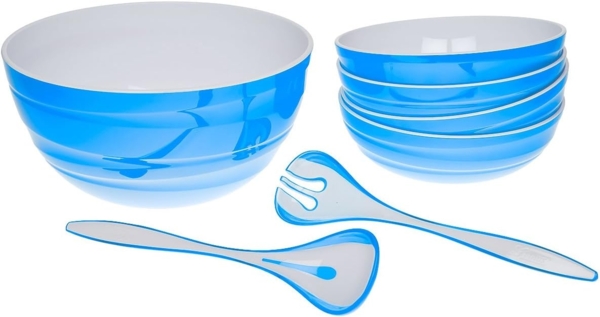 Genius - Salatschüssel-Set Schüssel Set 7-tlg. blau 26090
