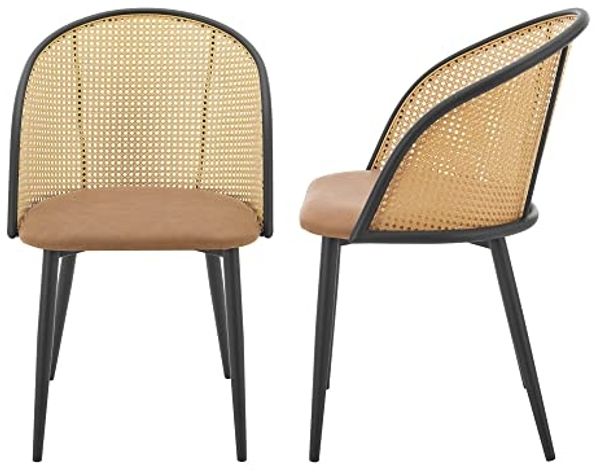 Esszimmerstuhl Gagnef 2er Set Braun / Schwarz [en. casa]
