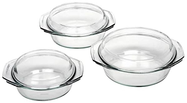 Schüsseln aus Glas, verschiedene Größen, transparent, 6-teilig (1 Set)
