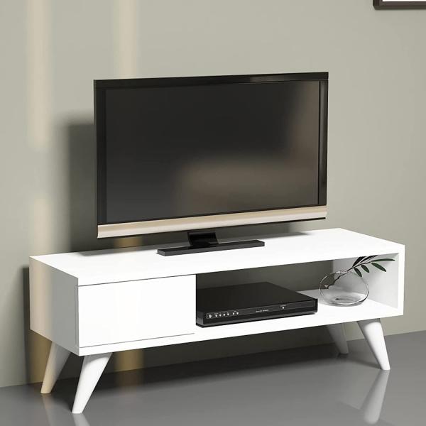 Fernsehtisch Aarup 33 x 90 x 30 cm Weiß [en. casa]